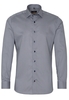 ETERNA LANGE MOUW OVERHEMD SLIM FIT TWILL GEEL/BLAUW PRINT