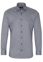ETERNA LANGE MOUW OVERHEMD SLIM FIT TWILL GEEL/BLAUW PRINT