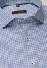 ETERNA LANGE MOUW OVERHEMD SLIM FIT TWILL GEEL/BLAUW PRINT