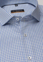 ETERNA LANGE MOUW OVERHEMD SLIM FIT TWILL GEEL/BLAUW PRINT