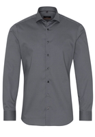 ETERNA LANGE MOUW OVERHEMD SLIM FIT TWILL GRIJS PRINT