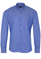 ETERNA LANGE MOUW OVERHEMD SLIM FIT TWILL JEANS BLAUW UNI