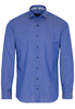ETERNA LANGE MOUW OVERHEMD SLIM FIT TWILL JEANS BLAUW UNI
