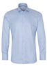 ETERNA LANGE MOUW OVERHEMD SLIM FIT TWILL LICHT BLAUW / WIT GERUIT