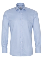 ETERNA LANGE MOUW OVERHEMD SLIM FIT TWILL LICHT BLAUW / WIT GERUIT