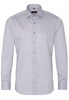 ETERNA LANGE MOUW OVERHEMD SLIM FIT TWILL LICHTBLAUW / BRUIN PRINT