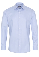ETERNA LANGE MOUW OVERHEMD SLIM FIT TWILL LICHTBLAUW MET RELIËF