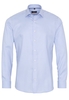 ETERNA LANGE MOUW OVERHEMD SLIM FIT TWILL LICHTBLAUW MET RELIËF