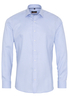 ETERNA LANGE MOUW OVERHEMD SLIM FIT TWILL LICHTBLAUW MET RELIËF