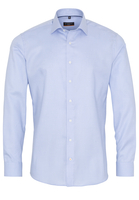 ETERNA LANGE MOUW OVERHEMD SLIM FIT TWILL LICHTBLAUW MET RELIËF