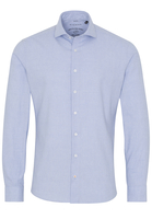 ETERNA LANGE MOUW OVERHEMD SLIM FIT UPCYCLING SHIRT BLAUW UNI