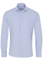 ETERNA LANGE MOUW OVERHEMD SLIM FIT UPCYCLING SHIRT BLAUW UNI