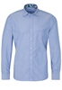 ETERNA LANGE MOUW OVERHEMD SLIM FIT UPCYCLING SHIRT OXFORD BLAUW UNI
