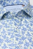 ETERNA LANGE MOUW OVERHEMD SLIM FIT UPCYCLING SHIRT OXFORD BLAUW/GROEN