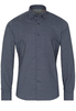 ETERNA LANGE MOUW OVERHEMD SLIM FIT UPCYCLING SHIRT OXFORD GROEN BLAUW