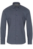 ETERNA LANGE MOUW OVERHEMD SLIM FIT UPCYCLING SHIRT OXFORD GROEN BLAUW