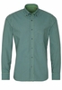 ETERNA LANGE MOUW OVERHEMD SLIM FIT UPCYCLING SHIRT OXFORD GROEN/BLAUW