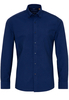 ETERNA LANGE MOUW OVERHEMD SLIM FIT UPCYCLING SHIRT OXFORD MARINEBLAUW