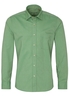 ETERNA LANGE MOUW OVERHEMD SLIM FIT UPCYCLING SHIRT OXFORD MUNTGROEN