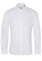 ETERNA LANGE MOUW OVERHEMD SLIM FIT UPCYCLING SHIRT OXFORD WIT UNI