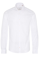 ETERNA LANGE MOUW OVERHEMD SLIM FIT UPCYCLING SHIRT WIT UNI