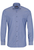 ETERNA LANGE MOUW OVERHEMD SLIM FIT VISGRAAT - MARINBLAUW PRINT