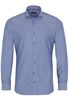 ETERNA LANGE MOUW OVERHEMD SLIM FIT VISGRAAT - MARINBLAUW PRINT
