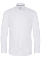 ETERNA LANGE MOUW OVERHEMD SLIM FIT VISGRAAT - WIT UNI