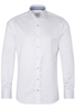 ETERNA LANGE MOUW OVERHEMD SLIM FIT WIT MET RELIËF