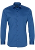 ETERNA LANGE MOUW OVERHEMD SUPER-SLIM BLAUW MET RELIËF