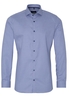 ETERNA LANGE MOUW OVERHEMD SUPER-SLIM BLAUW MET RELIËF