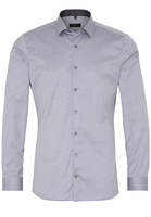 ETERNA LANGE MOUW OVERHEMD SUPER-SLIM COVER SHIRT TWILL GRIJS UNI