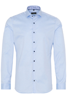ETERNA LANGE MOUW OVERHEMD SUPER-SLIM COVER SHIRT TWILL LCIHTBLAUW UNI