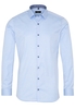 ETERNA LANGE MOUW OVERHEMD SUPER-SLIM COVER SHIRT TWILL LICHTBLAUW UNI