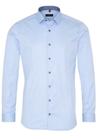 ETERNA LANGE MOUW OVERHEMD SUPER-SLIM COVER SHIRT TWILL LICHTBLAUW UNI
