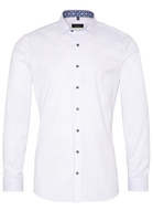 ETERNA LANGE MOUW OVERHEMD SUPER-SLIM COVER SHIRT TWILL WIT UNI
