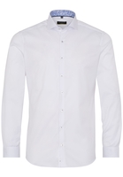 ETERNA LANGE MOUW OVERHEMD SUPER-SLIM COVER SHIRT TWILL WIT UNI