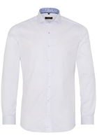 ETERNA LANGE MOUW OVERHEMD SUPER-SLIM COVER SHIRT TWILL WIT UNI