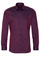ETERNA LANGE MOUW OVERHEMD SUPER-SLIM KETTLANCÈ ROOD/BLAUW MET RELIËF