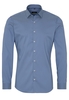 ETERNA LANGE MOUW OVERHEMD SUPER-SLIM PERFORMANCE SHIRT STRETCH BLAUW