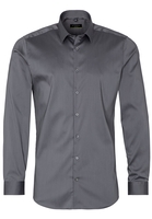 ETERNA LANGE MOUW OVERHEMD SUPER-SLIM PERFORMANCE SHIRT STRETCH GRIJS