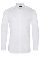 ETERNA LANGE MOUW OVERHEMD SUPER-SLIM PERFORMANCE SHIRT STRETCH WIT