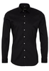 ETERNA LANGE MOUW OVERHEMD SUPER-SLIM PERFORMANCE SHIRT STRETCH ZWART