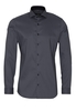 ETERNA LANGE MOUW OVERHEMD SUPER-SLIM PERFORMANCE SHIRT STRETCH ZWART