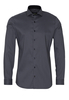 ETERNA LANGE MOUW OVERHEMD SUPER-SLIM PERFORMANCE SHIRT STRETCH ZWART