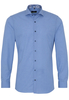 ETERNA LANGE MOUW OVERHEMD SUPER-SLIM POPELINE BLAUW UNI