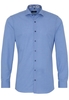 ETERNA LANGE MOUW OVERHEMD SUPER-SLIM POPELINE BLAUW UNI