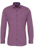 ETERNA LANGE MOUW OVERHEMD SUPER-SLIM POPELINE BORDEAUX UNI