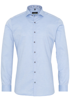 ETERNA LANGE MOUW OVERHEMD SUPER-SLIM STRETCH LICHTBLAUW UNI