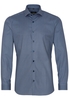 ETERNA LANGE MOUW OVERHEMD SUPER-SLIM STRETCH MARINEBLAUW PRINT